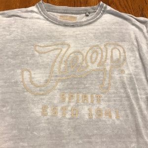 Men's Grey Acid Wash Jeep T-Shirt